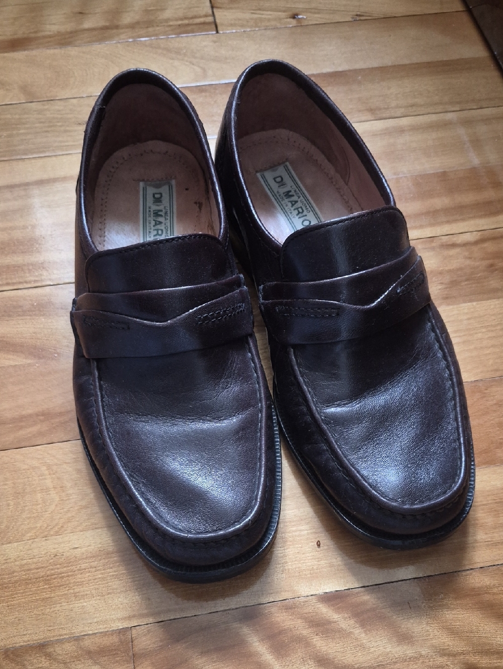 Men's Leather Penny Loafers - Dark Brown